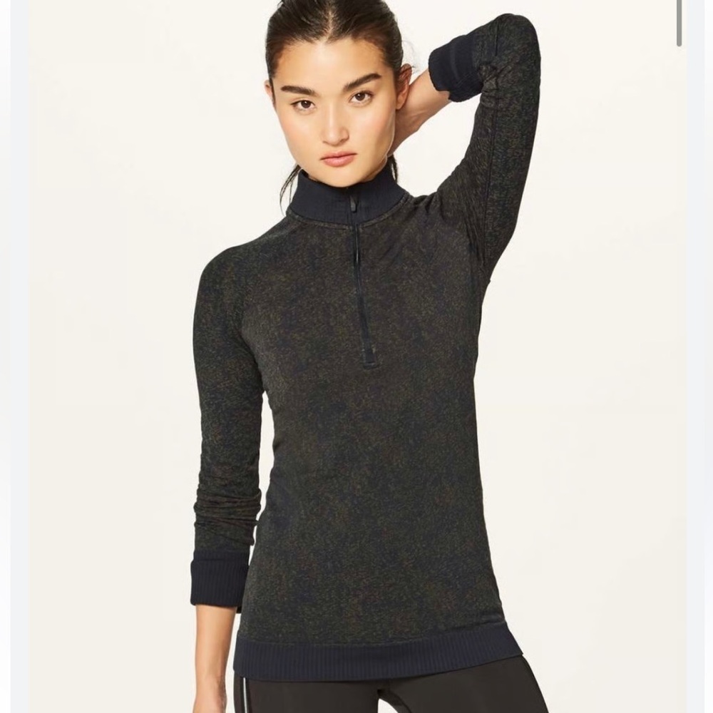 Lululemon Athletica Rest Less 1/2 zip top sz4 in armory